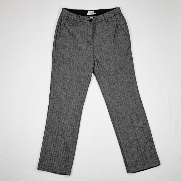 Sz8 L.L. Bean Herringbone Tween Pants Trousers - Picture 2 of 6